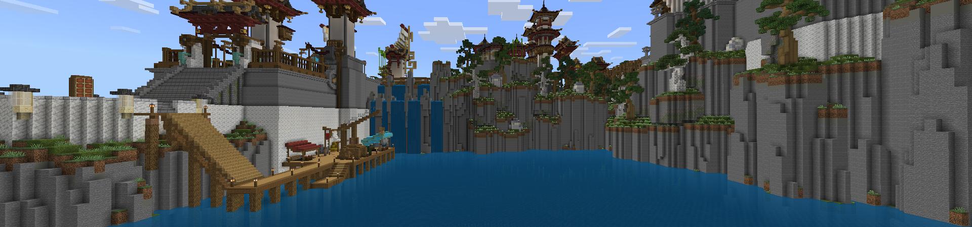 Panorama of the Minecraft Bedrock Marketplace product Imperial Stronghold created by Pixel Smile Studios.