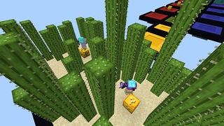 Screenshot of the Minecraft Bedrock Marketplace product Lucky Block Race created by Pixel Smile Studios.