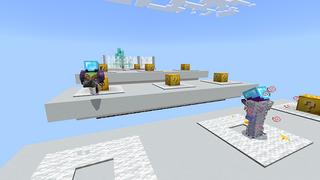 Screenshot of the Minecraft Bedrock Marketplace product Lucky Block Race created by Pixel Smile Studios.