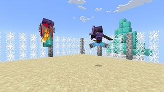 Screenshot of the Minecraft Bedrock Marketplace product Lucky Block Race created by Pixel Smile Studios.