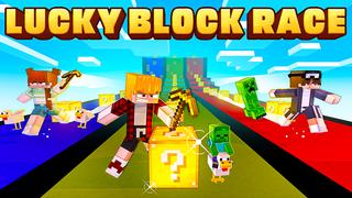 Thumbnail of the Minecraft Bedrock Marketplace product Lucky Block Race created by Pixel Smile Studios.