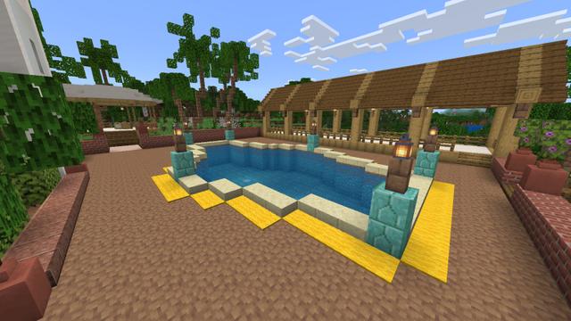Screenshot of the Minecraft Bedrock Marketplace product Millionaire Summer Resort created by Pixel Smile Studios.