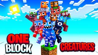Thumbnail of the Minecraft Bedrock Marketplace product One Block Creatures created by Pixel Smile Studios.