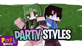 Thumbnail of the Minecraft Bedrock Marketplace product Party Styles created by Pixel Smile Studios.