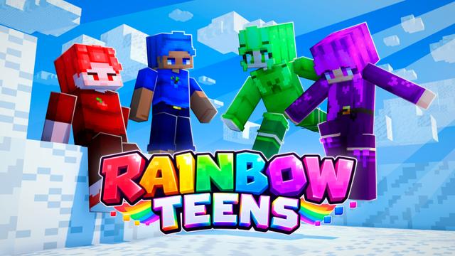 Thumbnail of the Minecraft Bedrock Marketplace product Rainbow Teens created by Pixel Smile Studios.