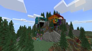 Screenshot of the Minecraft Bedrock Marketplace product RGB Mansion Parkour created by Pixel Smile Studios.
