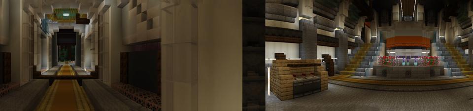 Panorama of the Minecraft Bedrock Marketplace product Sci-fi Bunker created by Pixel Smile Studios.