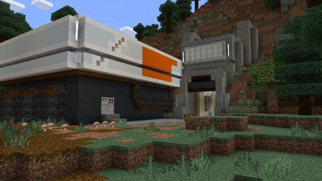 Screenshot of the Minecraft Bedrock Marketplace product Sci-fi Bunker created by Pixel Smile Studios.