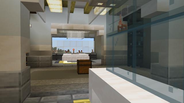 Screenshot of the Minecraft Bedrock Marketplace product Sci-fi Bunker created by Pixel Smile Studios.