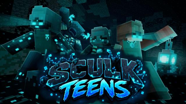 Thumbnail of the Minecraft Bedrock Marketplace product Sculk Teens created by Pixel Smile Studios.