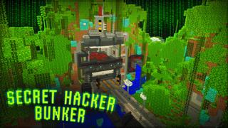 Thumbnail of the Minecraft Bedrock Marketplace product Secret Hacker Bunker created by Pixel Smile Studios.