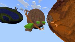 Screenshot of the Minecraft Bedrock Marketplace product Space Parkour created by Pixel Smile Studios.