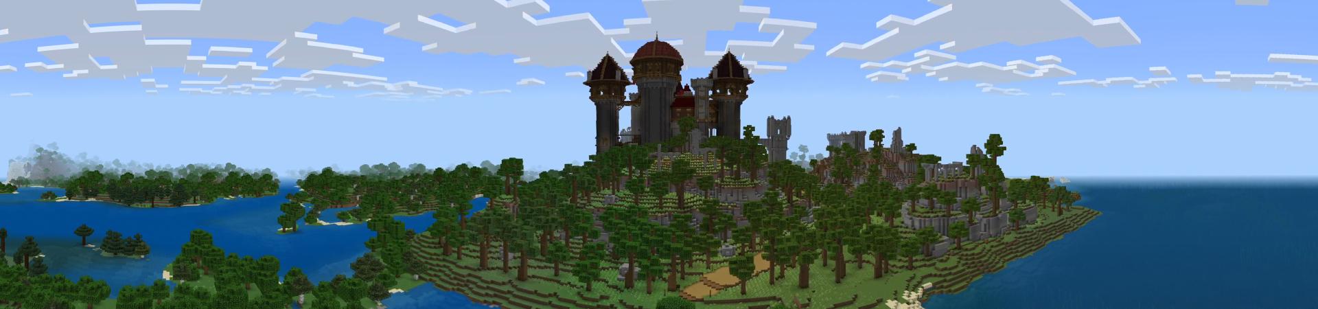 Panorama of the Minecraft Bedrock Marketplace product Survival Medieval created by Pixel Smile Studios.