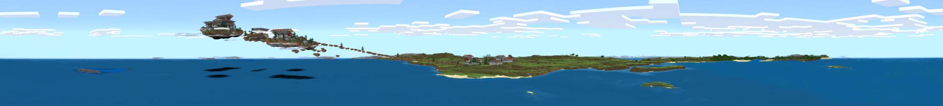 Panorama of the Minecraft Bedrock Marketplace product Survival Olympus created by Pixel Smile Studios.