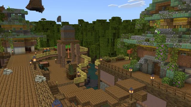 Screenshot of the Minecraft Bedrock Marketplace product Swamp Base created by Pixel Smile Studios.
