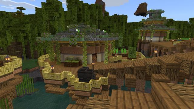 Screenshot of the Minecraft Bedrock Marketplace product Swamp Base created by Pixel Smile Studios.