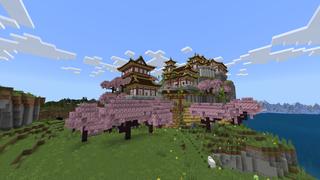 Screenshot of the Minecraft Bedrock Marketplace product Temple Parkour created by Pixel Smile Studios.