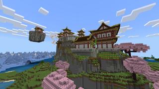 Screenshot of the Minecraft Bedrock Marketplace product Temple Parkour created by Pixel Smile Studios.