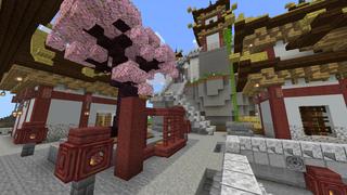 Screenshot of the Minecraft Bedrock Marketplace product Temple Parkour created by Pixel Smile Studios.