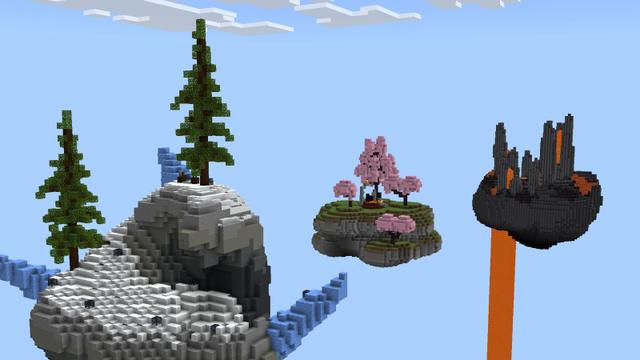 Screenshot of the Minecraft Bedrock Marketplace product Three in One | SkyBlock, Raft, OneBlock created by Pixel Smile Studios.