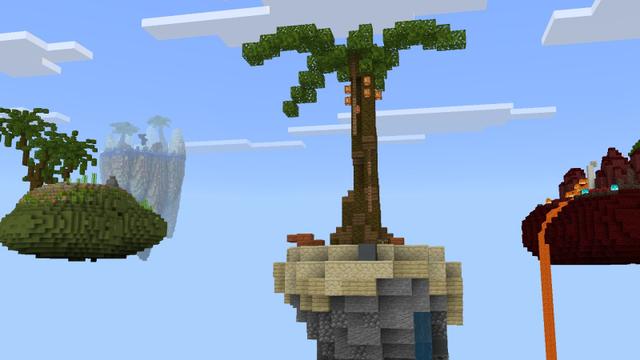 Screenshot of the Minecraft Bedrock Marketplace product Three in One | SkyBlock, Raft, OneBlock created by Pixel Smile Studios.