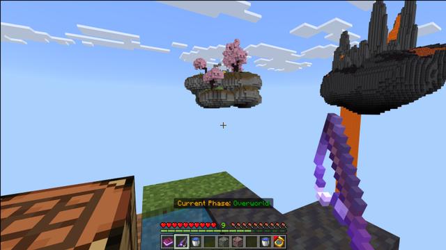 Screenshot of the Minecraft Bedrock Marketplace product Three in One | SkyBlock, Raft, OneBlock created by Pixel Smile Studios.