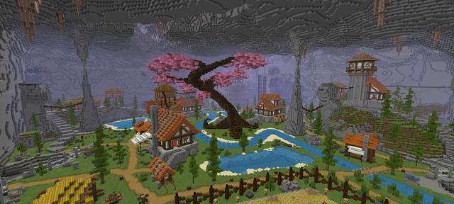Panorama of the Minecraft Bedrock Marketplace product Underground Escape Base created by Pixel Smile Studios.