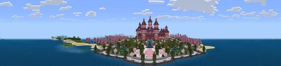 Panorama of the Minecraft Bedrock Marketplace product Unicorn Kingdom created by Pixel Smile Studios.