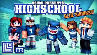 Thumbnail of the Minecraft Bedrock Marketplace product High School Blue Sharks! created by Pixel Squared.