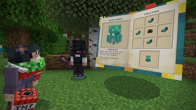 Screenshot of the Minecraft Bedrock Marketplace product Mob Hats Add-On created by Pixel Squared.
