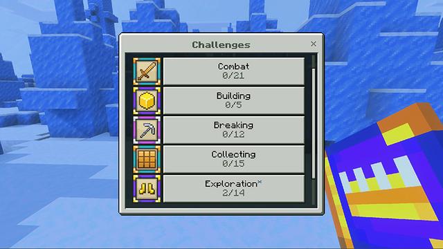 Screenshot of the Minecraft Bedrock Marketplace product Quests and Challenges created by Pixel Squared.