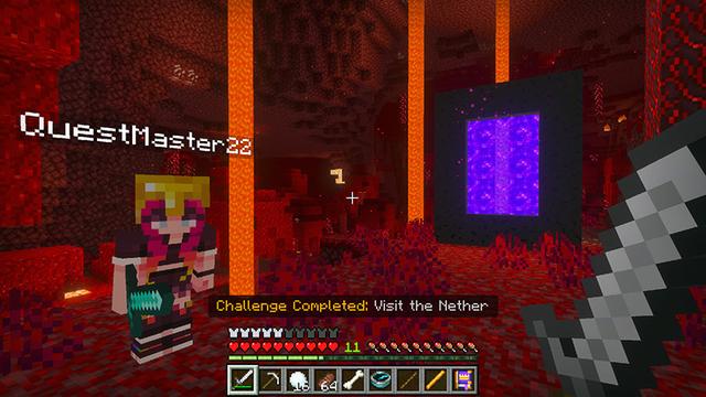 Screenshot of the Minecraft Bedrock Marketplace product Quests and Challenges created by Pixel Squared.