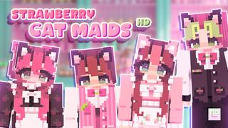 Thumbnail of the Minecraft Bedrock Marketplace product Strawberry Cat Maids HD created by Pixel Squared.
