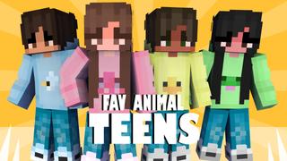 Thumbnail of the Minecraft Bedrock Marketplace product Animal Fav Teens created by Pixelationz Studios.