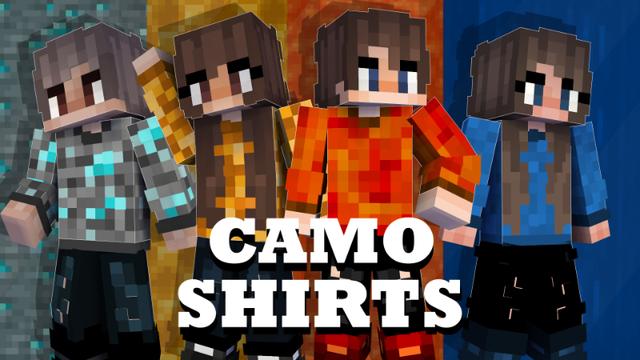 Thumbnail of the Minecraft Bedrock Marketplace product Camo Shirts created by Pixelationz Studios.