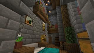 Screenshot of the Minecraft Bedrock Marketplace product Castle Outpost created by Pixelationz Studios.