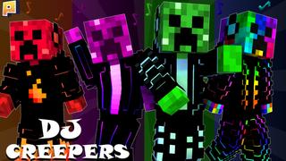 Thumbnail of the Minecraft Bedrock Marketplace product DJ Creepers created by Pixelationz Studios.