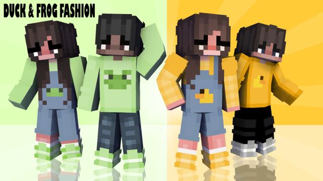 Thumbnail of the Minecraft Bedrock Marketplace product Duck & Frog Fashion created by Pixelationz Studios.