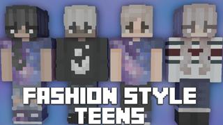 Thumbnail of the Minecraft Bedrock Marketplace product Fashion Style Teens created by Pixelationz Studios.