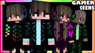 Thumbnail of the Minecraft Bedrock Marketplace product Gamer Teens! created by Pixelationz Studios.