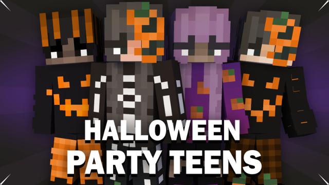 Thumbnail of the Minecraft Bedrock Marketplace product Halloween Party Teens created by Pixelationz Studios.