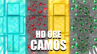 Thumbnail of the Minecraft Bedrock Marketplace product HD Ore Camos created by Pixelationz Studios.
