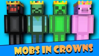 Thumbnail of the Minecraft Bedrock Marketplace product Mobs In Crowns created by Pixelationz Studios.