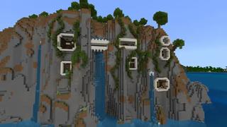 Screenshot of the Minecraft Bedrock Marketplace product Mountain Base Bunker created by Pixelationz Studios.