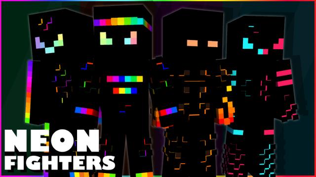 Thumbnail of the Minecraft Bedrock Marketplace product Neon Fighters created by Pixelationz Studios.