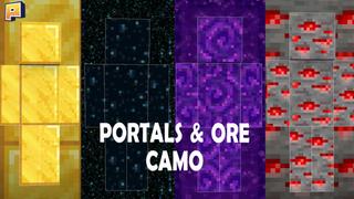 Thumbnail of the Minecraft Bedrock Marketplace product Portals & Ore Camo created by Pixelationz Studios.