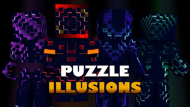 Thumbnail of the Minecraft Bedrock Marketplace product Puzzle Illusions created by Pixelationz Studios.