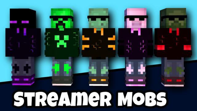 Thumbnail of the Minecraft Bedrock Marketplace product Streamer Mobs created by Pixelationz Studios.