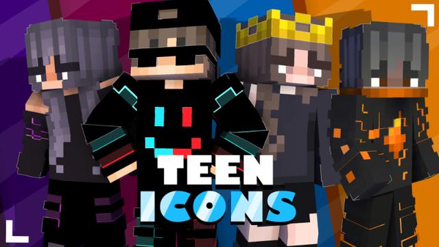 Thumbnail of the Minecraft Bedrock Marketplace product Teen Icons created by Pixelationz Studios.