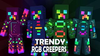 Thumbnail of the Minecraft Bedrock Marketplace product Trendy RBG Creepers created by Pixelationz Studios.